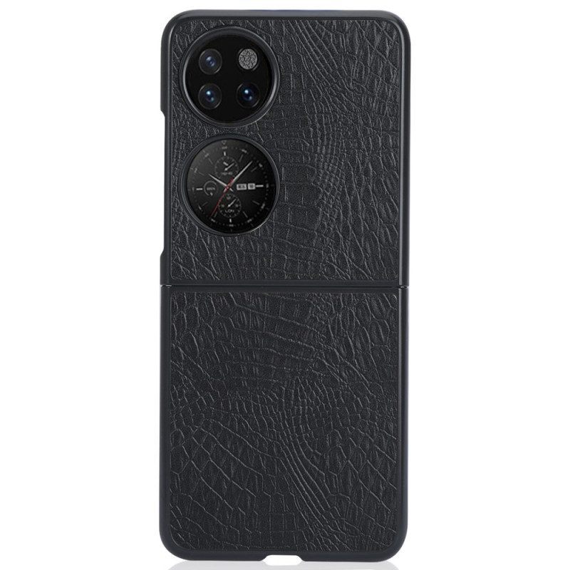 Telefoonhoesje voor Huawei P50 Pocket Krokodillenhuidtextuur