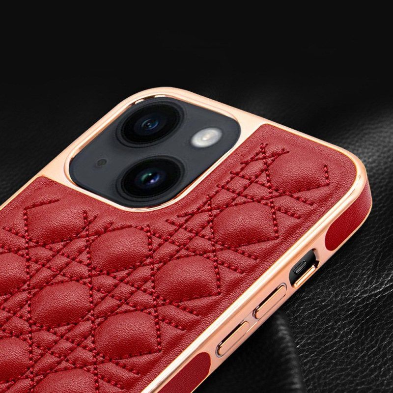 Telefoonhoesje voor iPhone 14 Plus Vietao Couture Leereffect