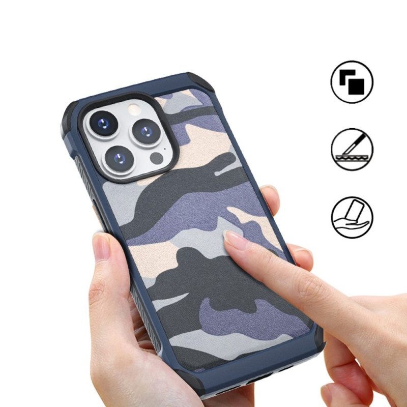 Telefoonhoesje voor iPhone 14 Pro Versterkte Camouflage