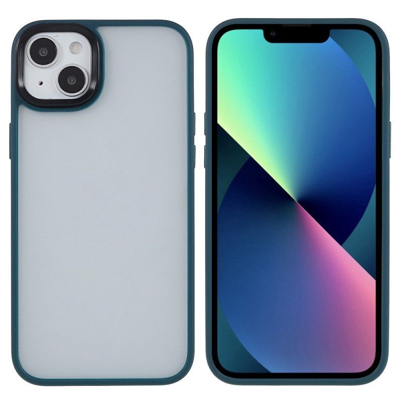 Telefoonhoesje voor iPhone 15 Plus Acryl Achterkant En Siliconen Randen