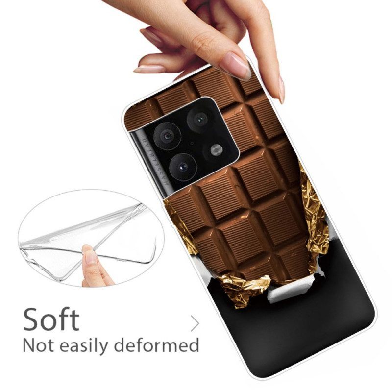 Telefoonhoesje voor OnePlus 10 Pro 5G Flexibele Chocoladereep