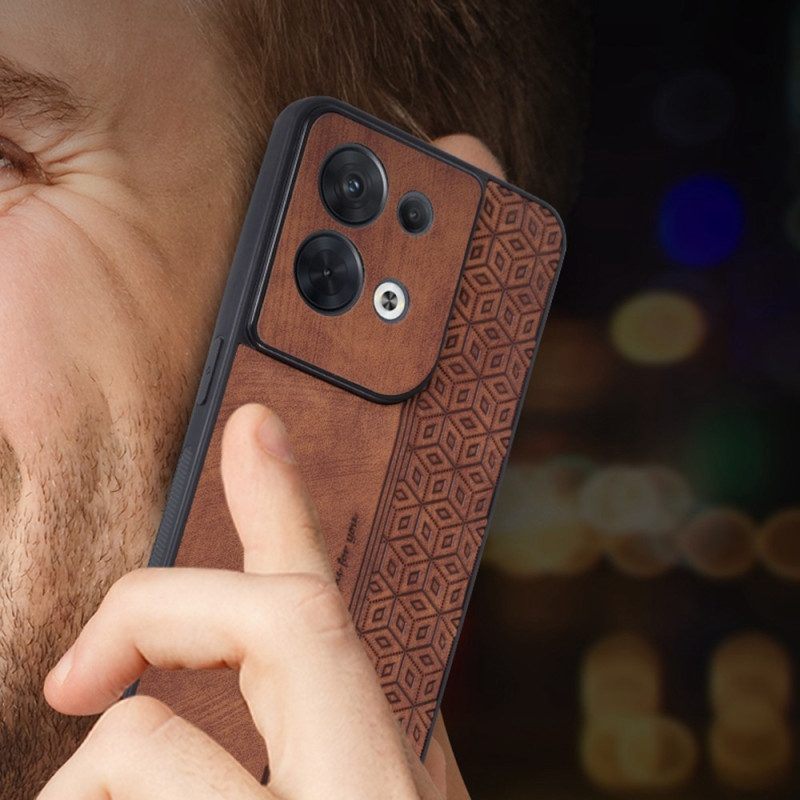 Telefoonhoesje voor Oppo Reno 8 Azns Ledereffect