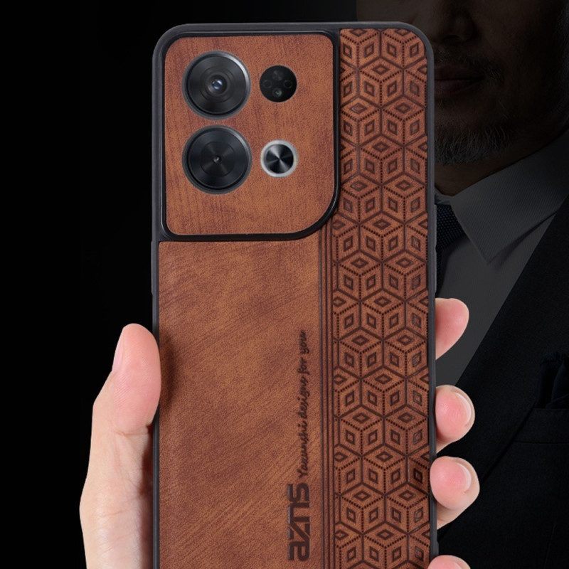 Telefoonhoesje voor Oppo Reno 8 Pro Azns Ledereffect