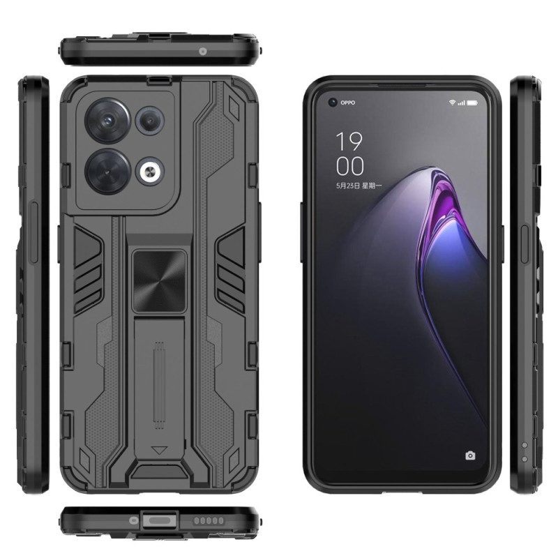 Telefoonhoesje voor Oppo Reno 8 Verticale En Horizontale Verwijderbare Steun