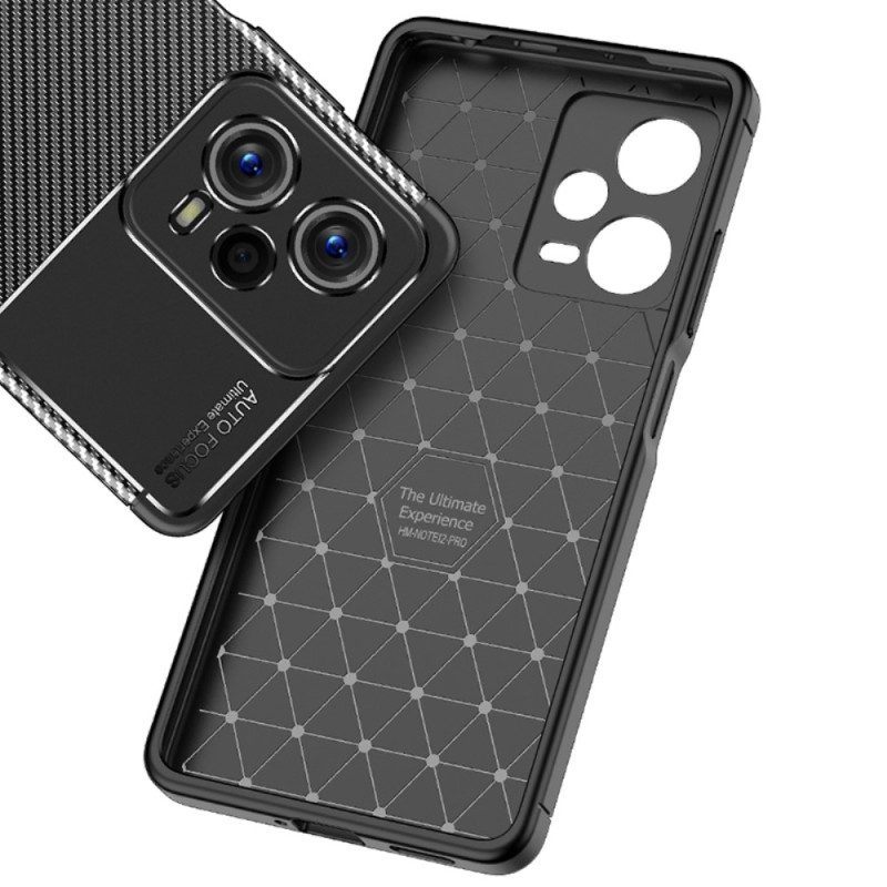 Telefoonhoesje voor Poco X5 Pro 5G Flexibele Koolstofvezeltextuur