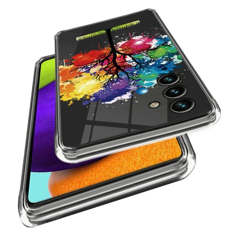 Telefoonhoesje voor Samsung Galaxy A14 / A14 5G Mandala Zon Met Lanyard