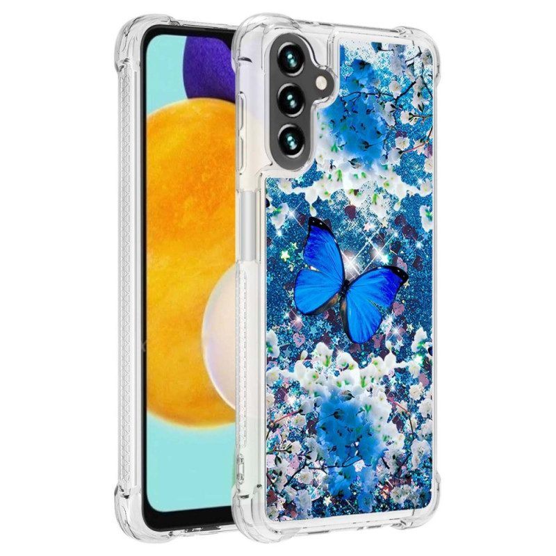 Telefoonhoesje voor Samsung Galaxy A54 5G Pailletten Vlinders