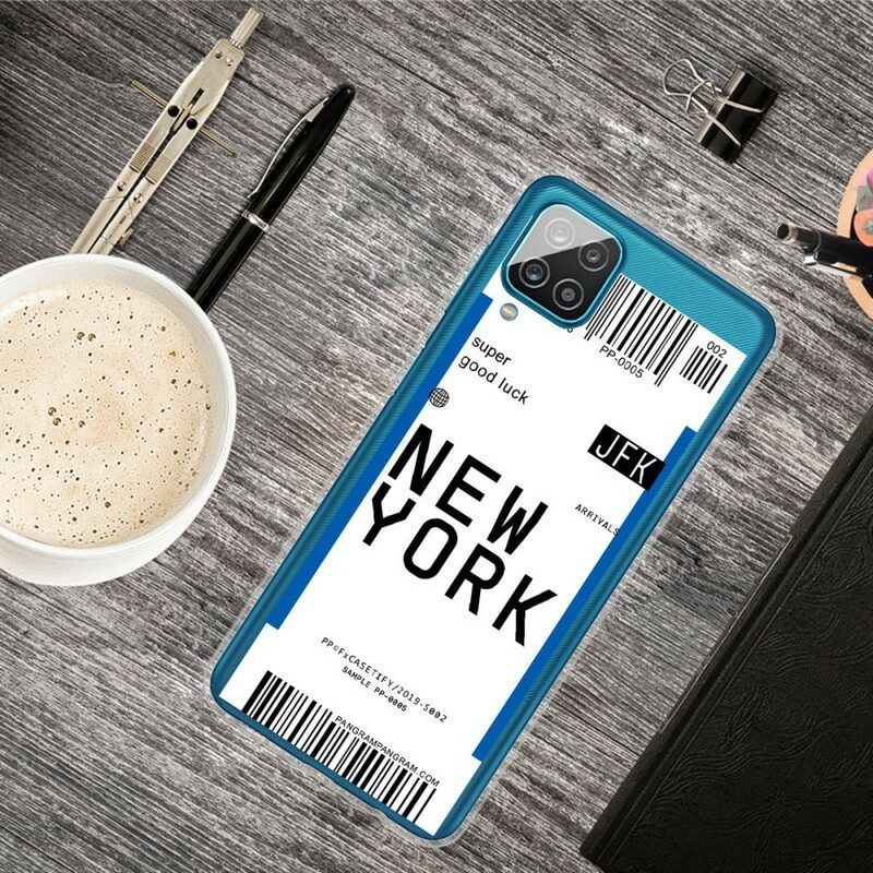 Telefoonhoesje voor Samsung Galaxy M12 / A12 Instapkaart Naar New York