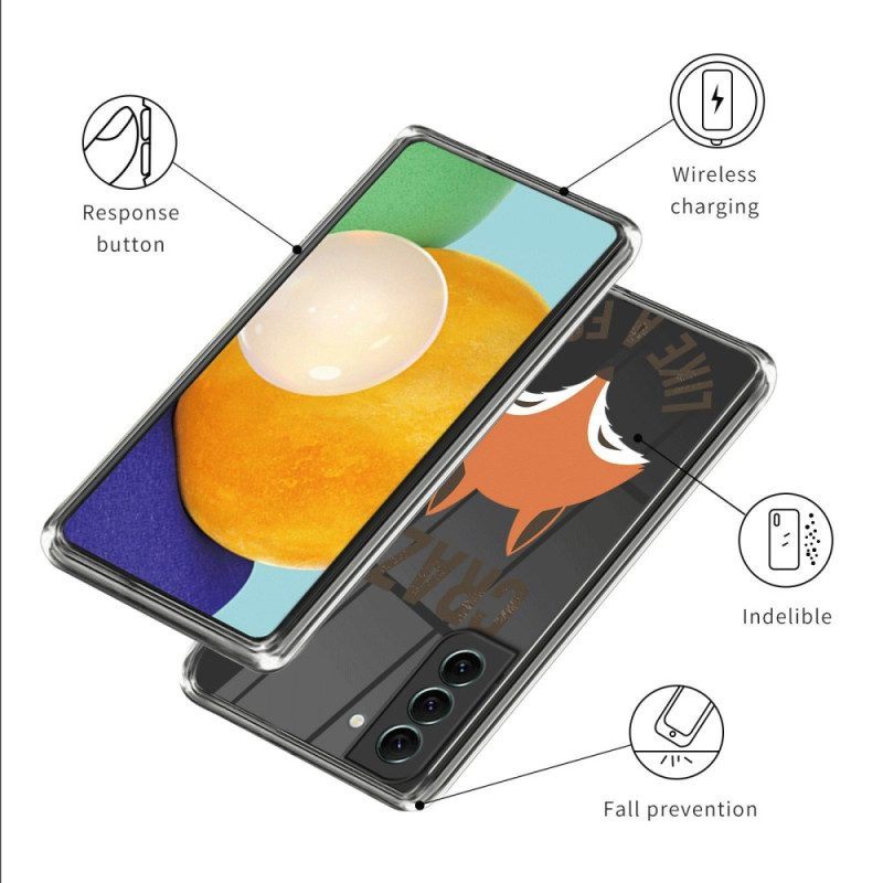 Telefoonhoesje voor Samsung Galaxy S23 5G Transparant Gek Als Een Vos