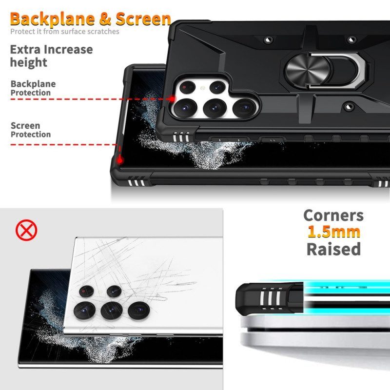 Telefoonhoesje voor Samsung Galaxy S23 Ultra 5G Eenvoudige Steunring