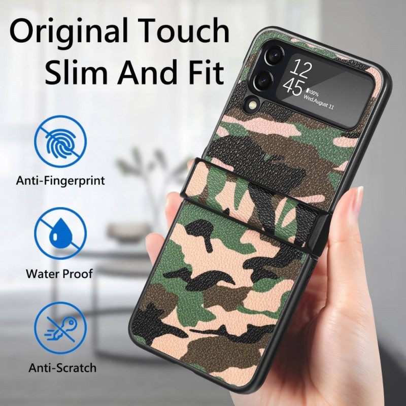 Telefoonhoesje voor Samsung Galaxy Z Flip 4 Folio-hoesje Militaire Camouflage