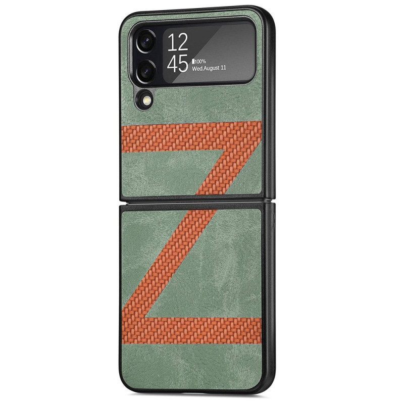 Telefoonhoesje voor Samsung Galaxy Z Flip 4 Folio-hoesje Stijl Leer Z Design