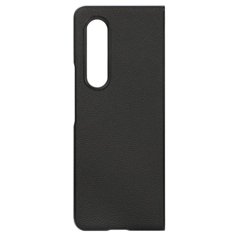 Telefoonhoesje voor Samsung Galaxy Z Fold 4 Imitatieleer Litchi Retro-effect