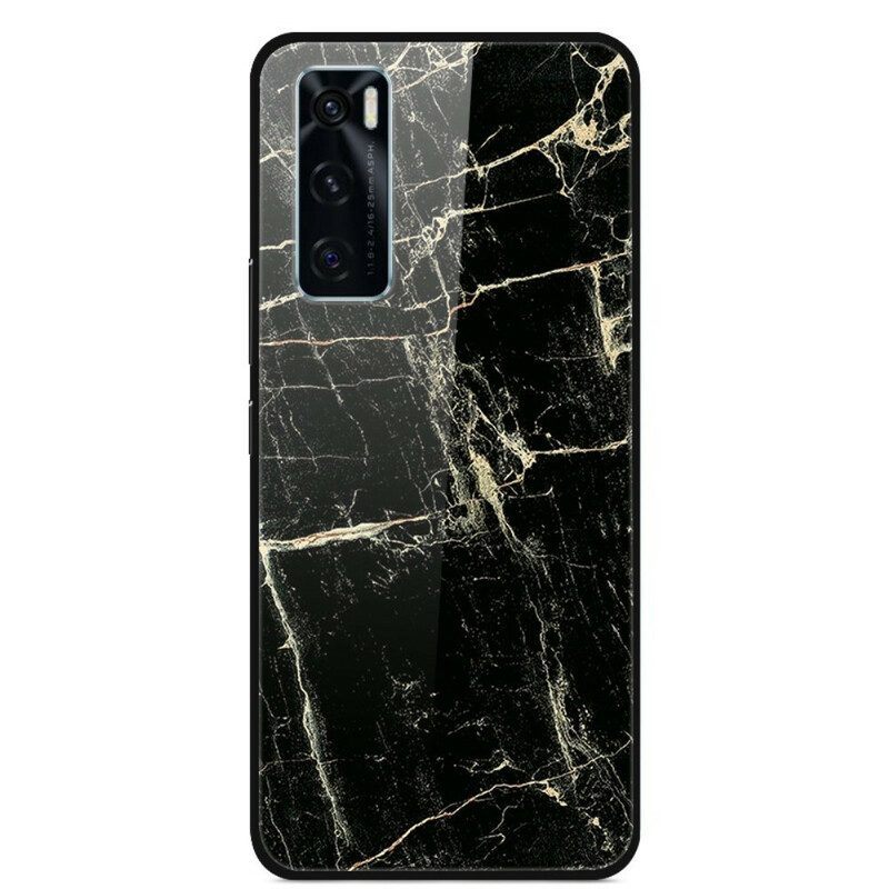 Telefoonhoesje voor Vivo Y70 Supreme Marmer Gehard Glas