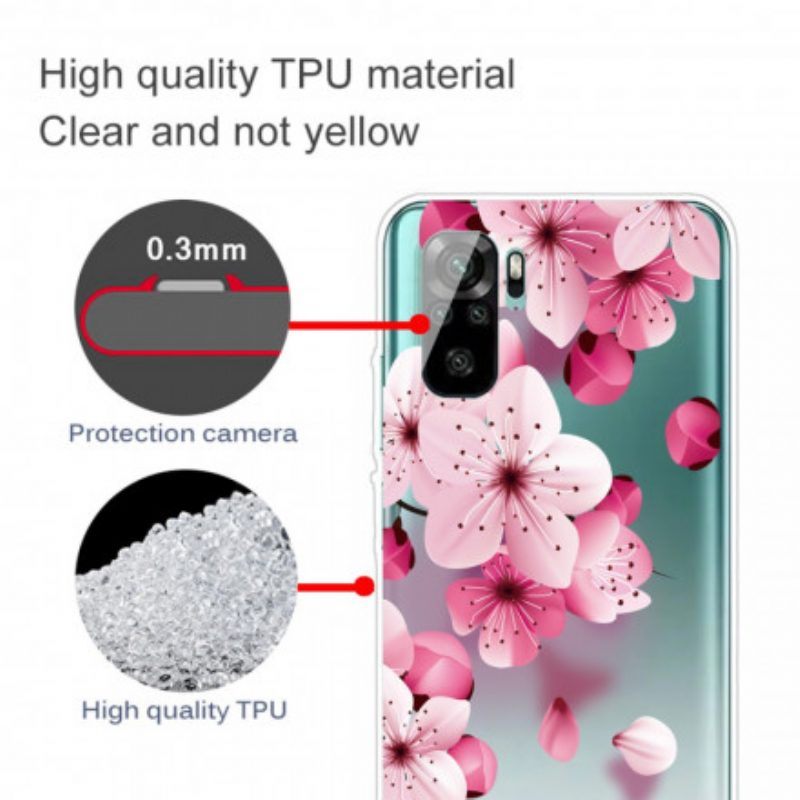 Telefoonhoesje voor Xiaomi Redmi Note 10 / 10S Kleine Roze Bloemen