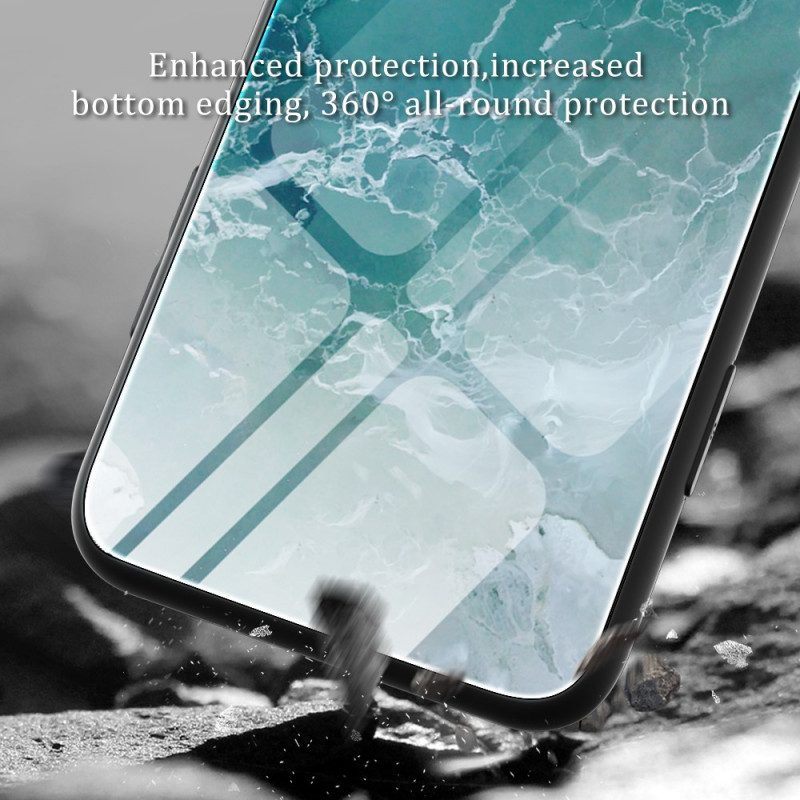 Telefoonhoesje voor Xiaomi Redmi Note 12 Pro Marmeren Kleuren Gehard Glas